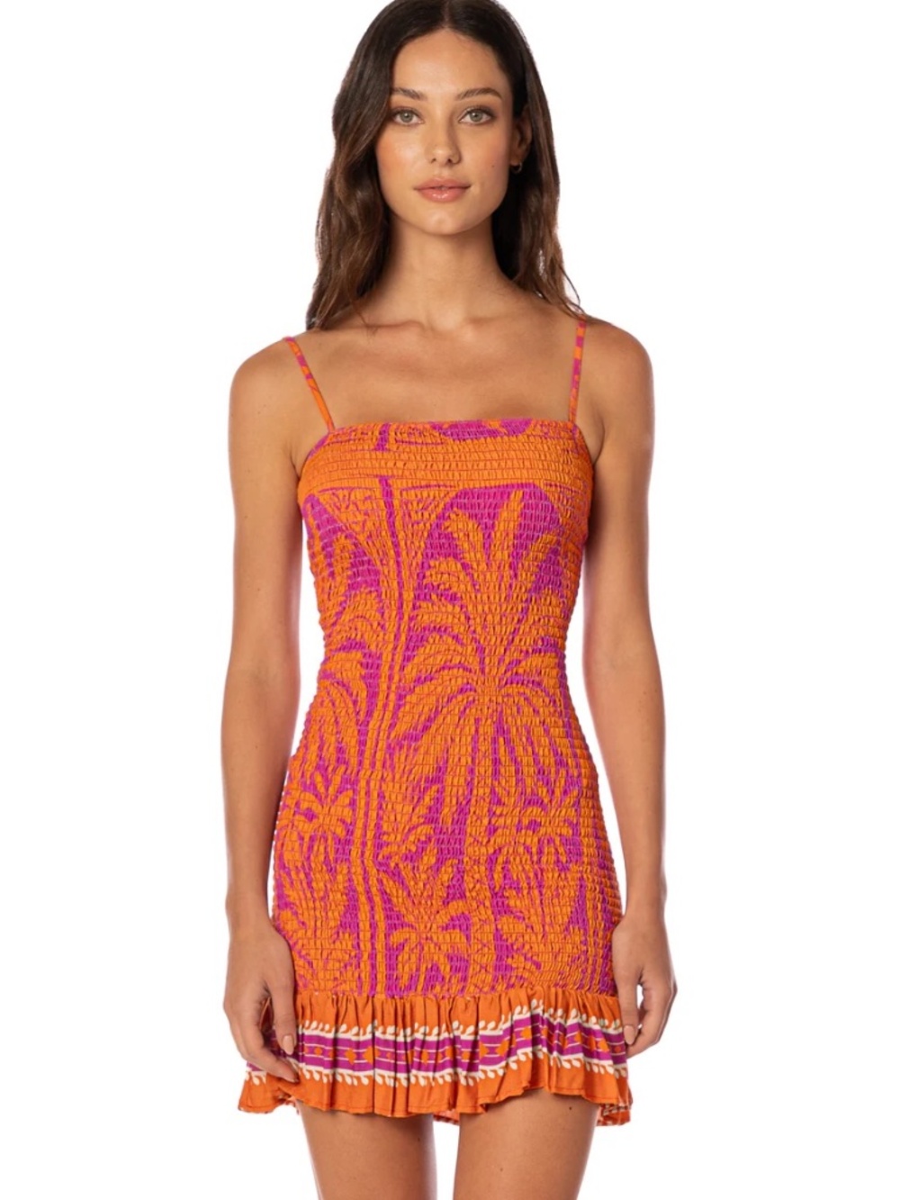 Maaji Flamingo Palm Lua V Short Dress Medium NWT